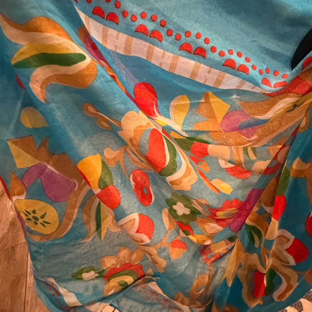 Colorful Floral Scarf - Picture 2 of 2